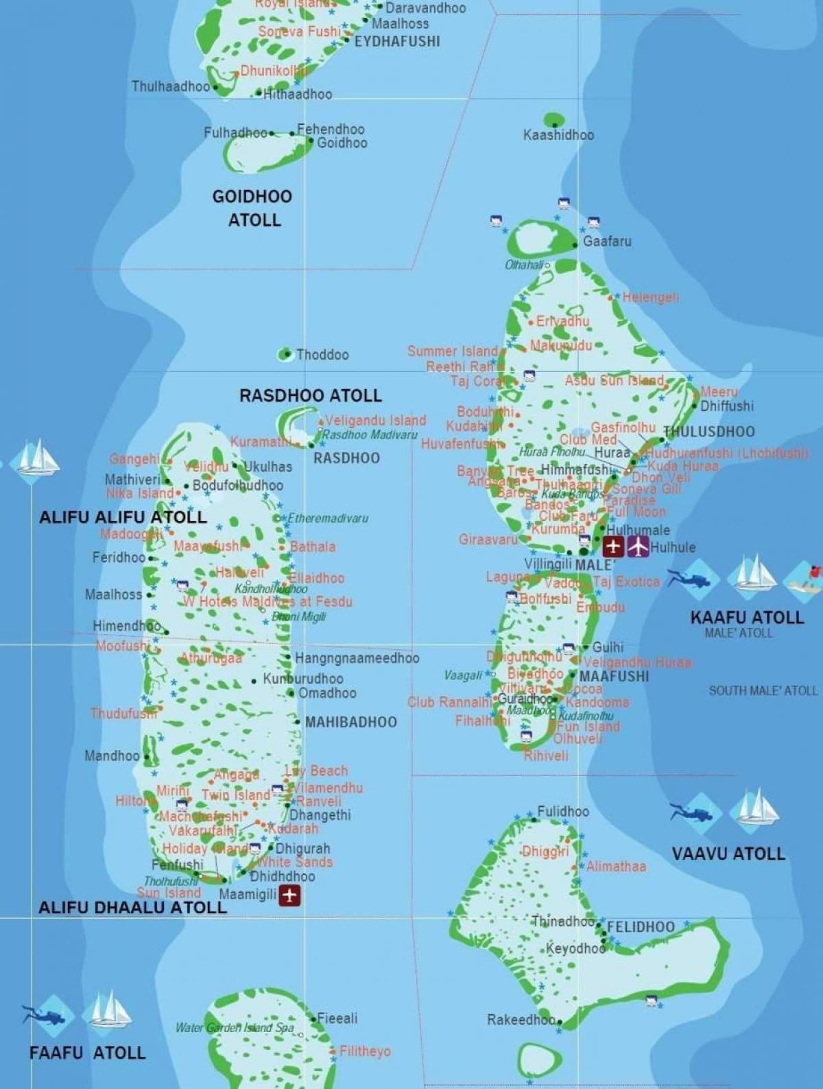maldivas mapa de capital