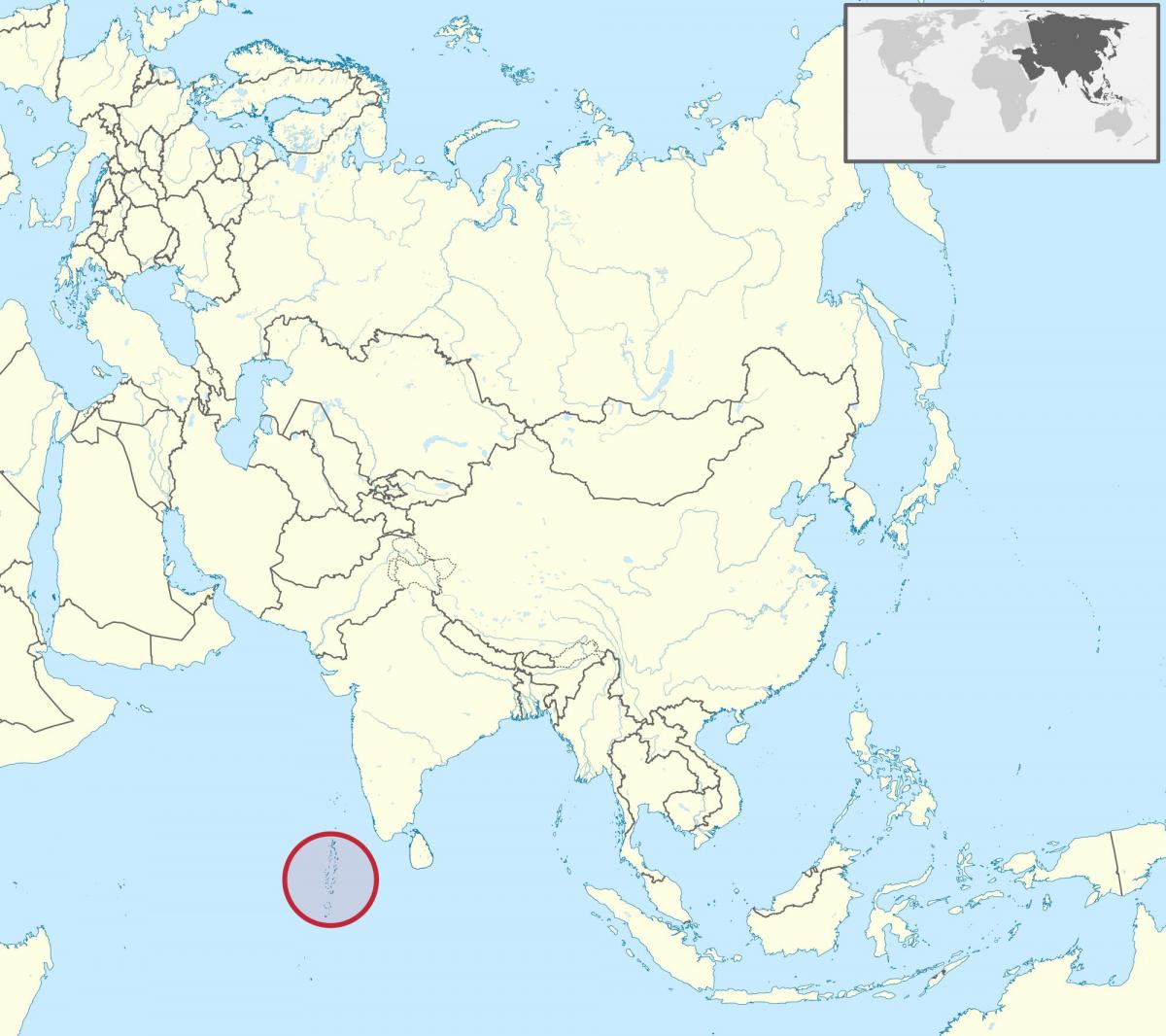 mapa das maldivas mapa da ásia