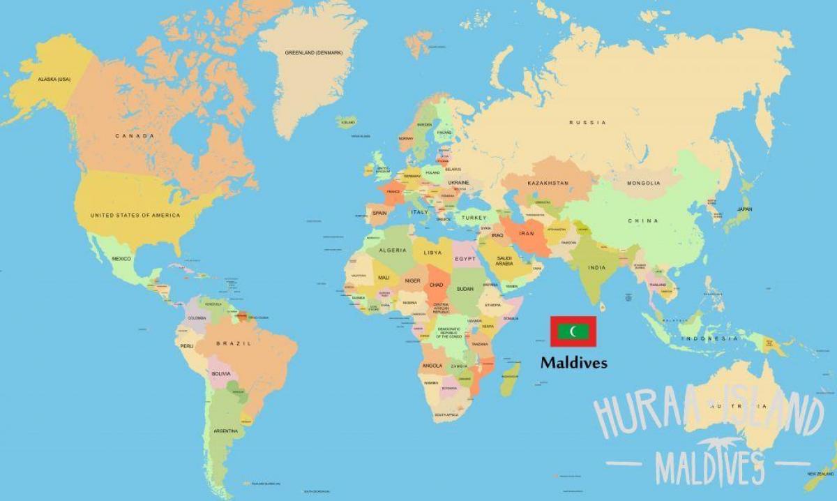 mostrar maldivas no mapa