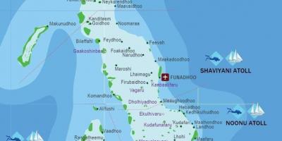 Iles maldivas mapa