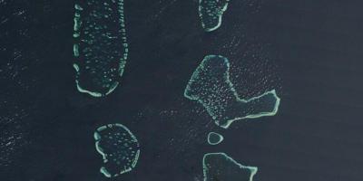 Mapa das maldivas por satélite