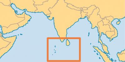 Maldives island localização no mapa