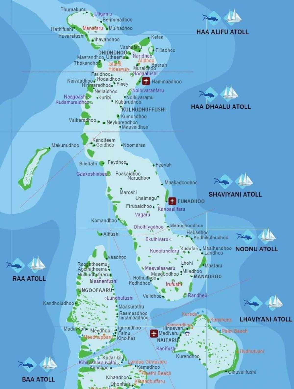 iles maldivas mapa