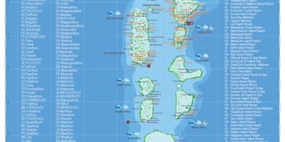 Maldivas mapa geográfico