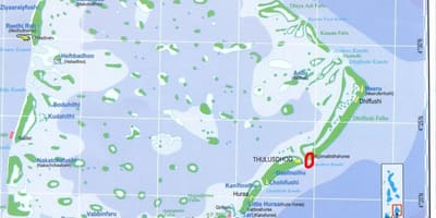 Mapa de north male atoll, maldivas